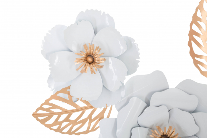 Decoratiune de perete Décor, Fier, Alb/Auriu, 60x158x9 cm [5]