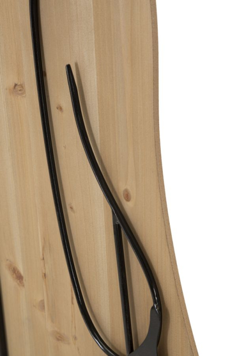 Decoratiune de perete din fier si lemn Beauty 60x2x90 [4]