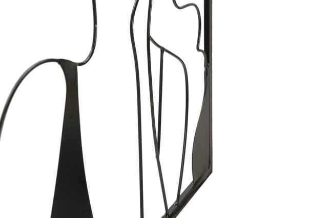 Decoratiune de perete Elegant -A-, Fier, Negru, 80x60x1 cm [10]