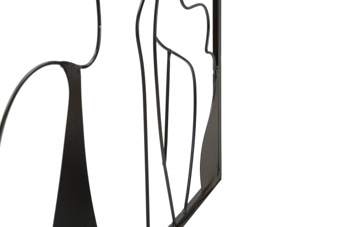 Decoratiune de perete Elegant -A-, Fier, Negru, 80x60x1 cm [2]