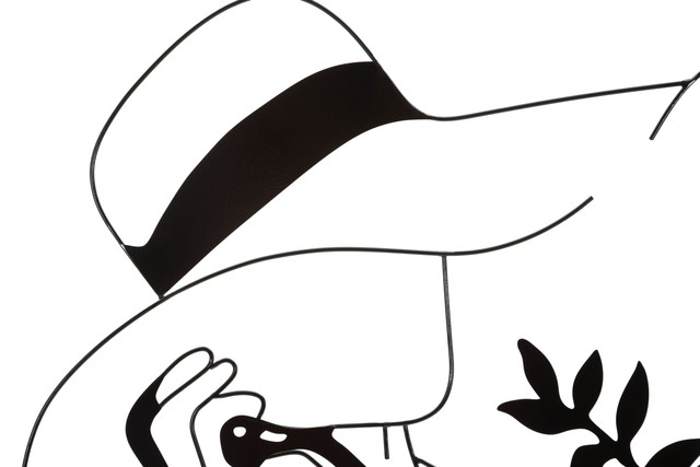 Decoratiune de perete Elegant -B-, Fier, Negru, 80x60x1 cm [8]