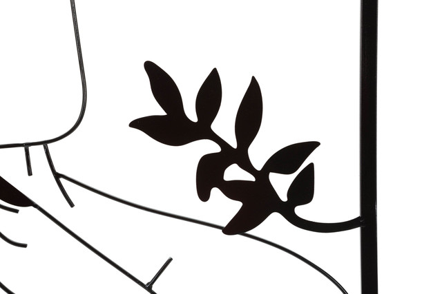 Decoratiune de perete Elegant -B-, Fier, Negru, 80x60x1 cm [10]