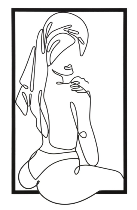 Decoratiune de perete femeie cm 40x1,3x70 [1]