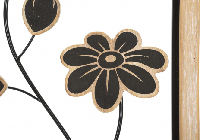  Decoratiune de perete, Fier/Lemn Girish -B- 30X2,5X60 cm [2]