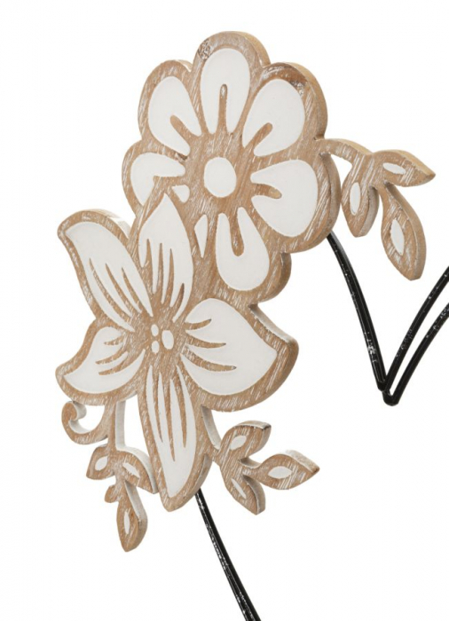  Decoratiune de perete, Fier/Lemn Inimă 50X2X45 Min 2 cm [3]