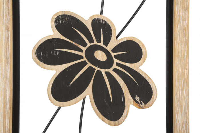  Decoratiune de perete, Fier/Lemn Koman -A- 26X2,5X60 cm [2]
