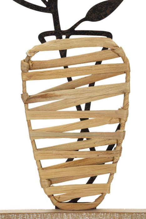  Decoratiune de perete, Fier/Lemn Vaso 40X3,5X80 cm [2]