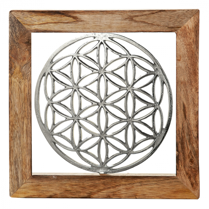 Poza Decoratiune de perete FLOWER OF LIFE, metal, 20 x 2 x 20 cm