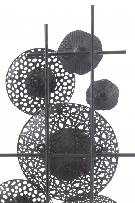Decoratiune de perete Flowers, Metal/Fier, Maro, 152x61x8 cm [2]