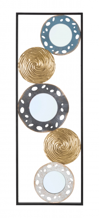 Decoratiune de perete Gloty Ret -B-, Fier, Multicolor, 90x31x3 cm [2]