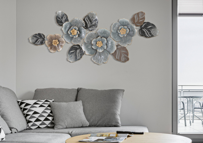 Poza Decoratiune de perete Greys - A -, Fier, Multicolor, 66.5x157,5x9 cm