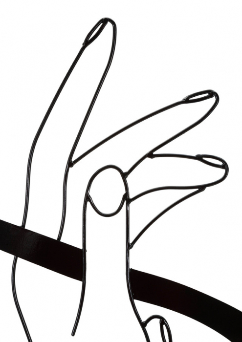 Decoratiune de perete Hands, Fier, Negru, 90x60x1 cm [9]