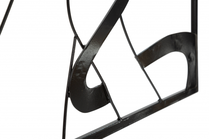 Decoratiune de perete Hands, Fier, Negru, 90x60x1 cm [2]