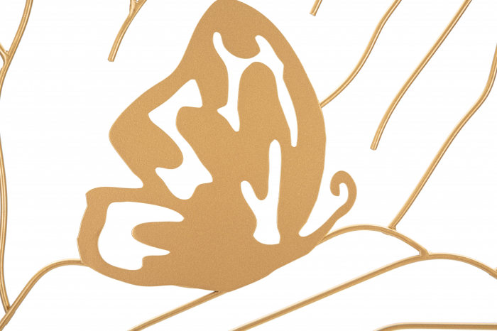 Decoratiune de perete Hands, Fier, Auriu, 80x60x1 cm [3]