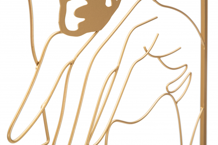 Decoratiune de perete Hands, Fier, Auriu, 80x60x1 cm [2]