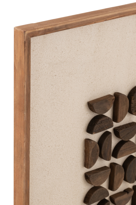 Decoratiune de perete, Josh, Lemn pin/Canva, Natural [2]