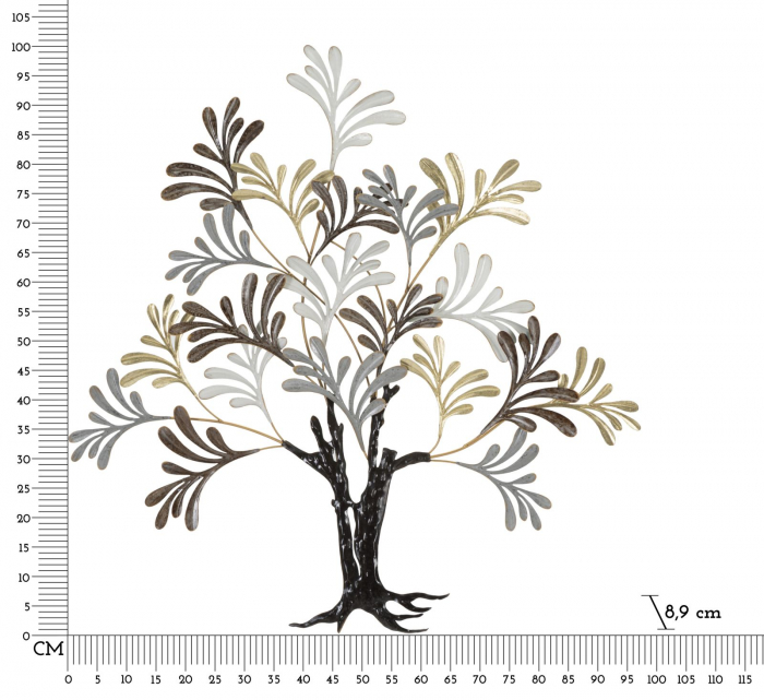  Decoratiune de perete, Metal,  Albero Lixy 97,2X8,9X100,3 cm [6]