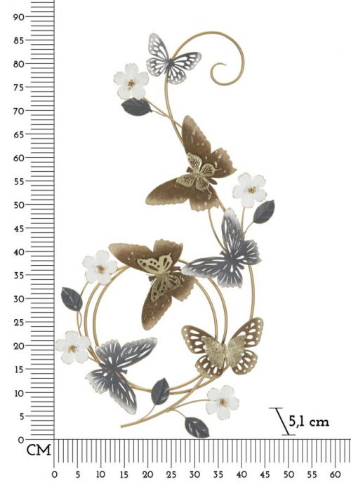  Decoratiune de perete, Metal,  Delis 45,1X5,1X87,6 cm [6]