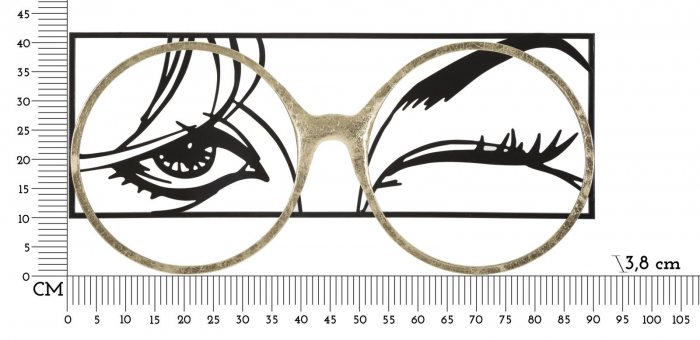  Decoratiune de perete, Metal,  Ochelari 89,5X3,8X41,3 cm [6]