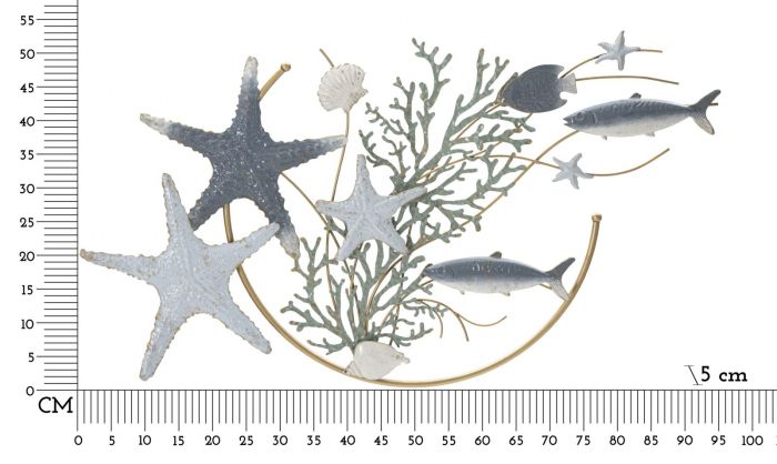  Decoratiune de perete, Metal,  Star Star 95,3X5X53,3 cm [6]