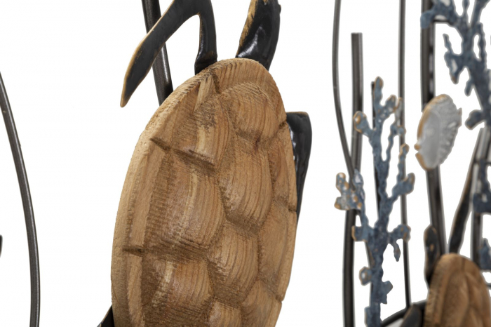  Decoratiune de perete, Metal,  Testoasa 132,7X5,7X69,9 cm [3]
