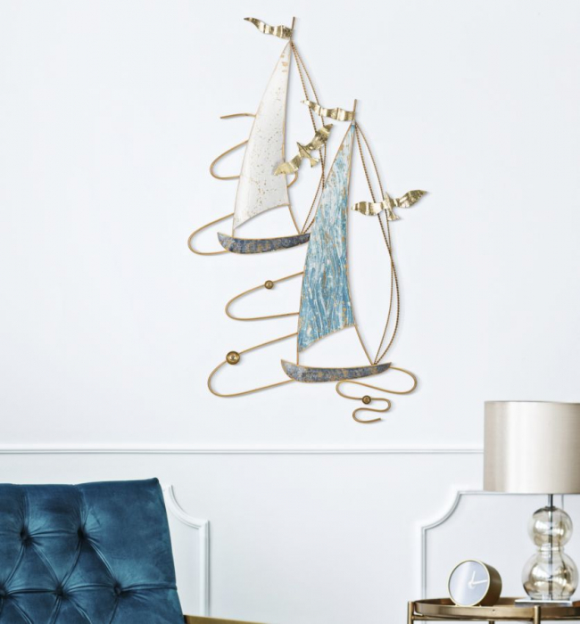 Decoratiune de perete, Metal,  Vela Color 51,4X4X87 cm [5]