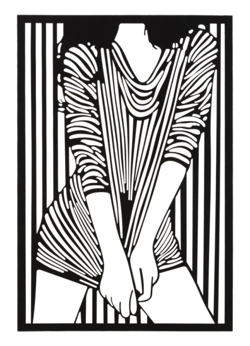 Decoratiune de perete modern 40x1,3x60 cm [1]