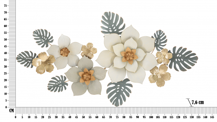 Decoratiune de perete Moty, Fier, Multicolor, 69.9x134.6x7.6 cm [6]