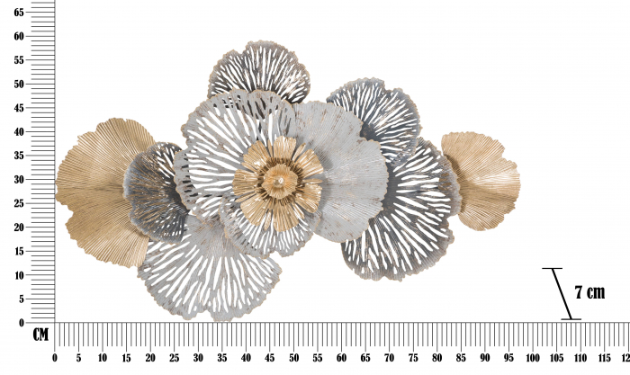 Decoratiune de perete Poxy - B -, Fier, Multicolor, 59x97,8x7 cm [6]