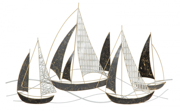 Decoratiune de perete, sailing ship, cm 91x2,5x55,9
