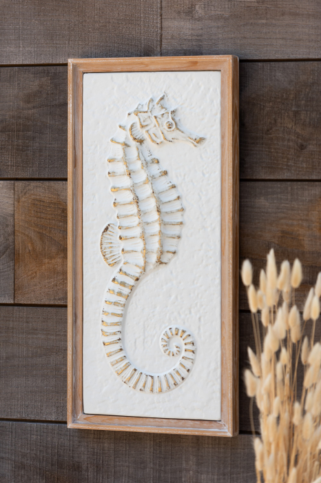 Decoratiune de perete, Seahorse/Lobster, Fier/Lemn de Brad, Sortiment de 2, L 31| W 3.5| H 65 cm [5]