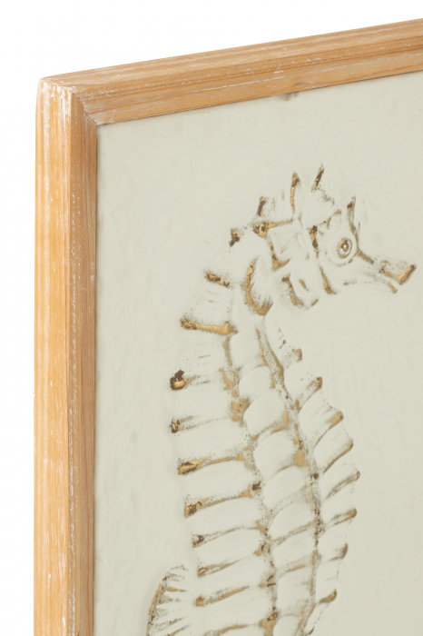 Decoratiune de perete, Seahorse/Lobster, Fier/Lemn de Brad, Sortiment de 2, L 31| W 3.5| H 65 cm [3]