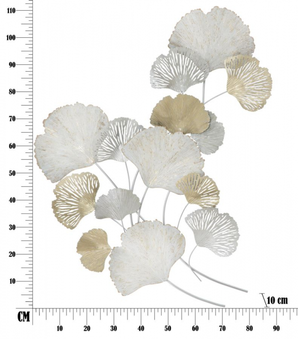 Decoratiune de perete Silvy, fier, multicolor, 85.5X10X113 cm [3]