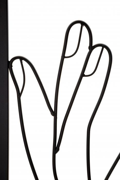 Decoratiune de perete Simply Face, Fier, Negru, 61x50.5x1.3 cm [2]