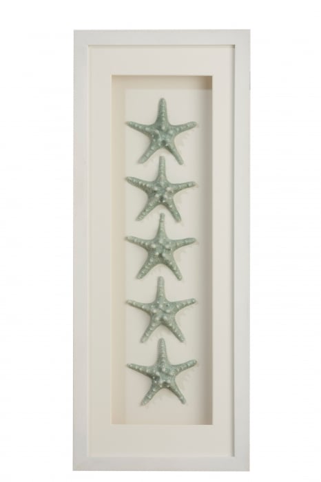Decoratiune de perete Starfish, Lemn, Verde, 30.5x76x76 cm