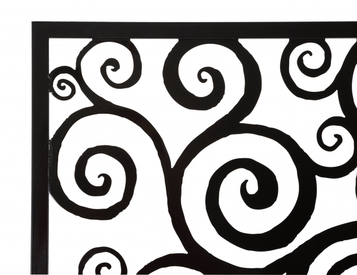 Decoratiune de perete Three Plus, Fier, Negru, 100x100x1 cm [4]
