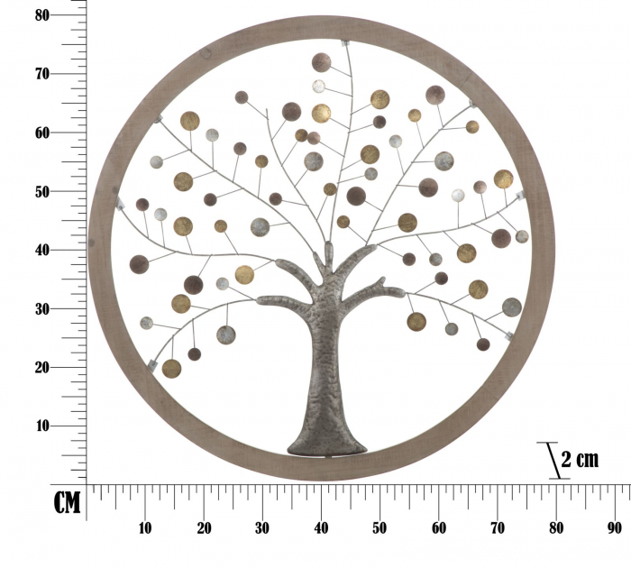 Decoratiune de perete TREE OF LIFE (cm) Ø 80X2 [9]