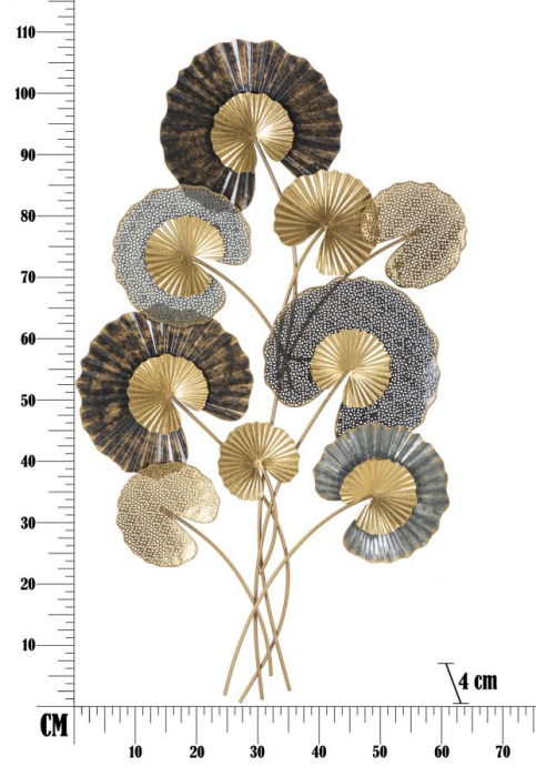 Decoratiune de perete Web, fier, multicolor, 63.5X4X109.5 cm [6]