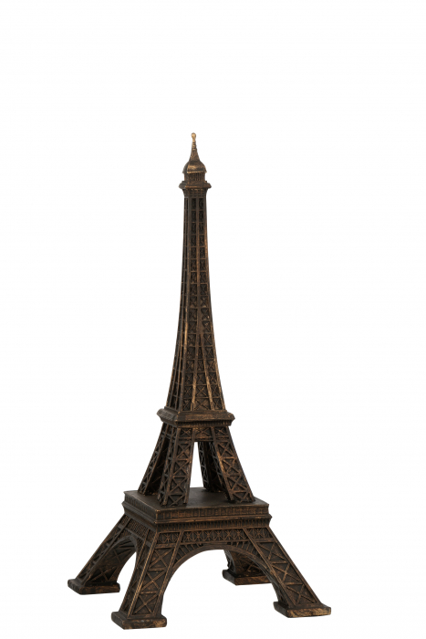 Decoratiune Eiffel Tower, Compozit, Bronz, 19x19x44 cm