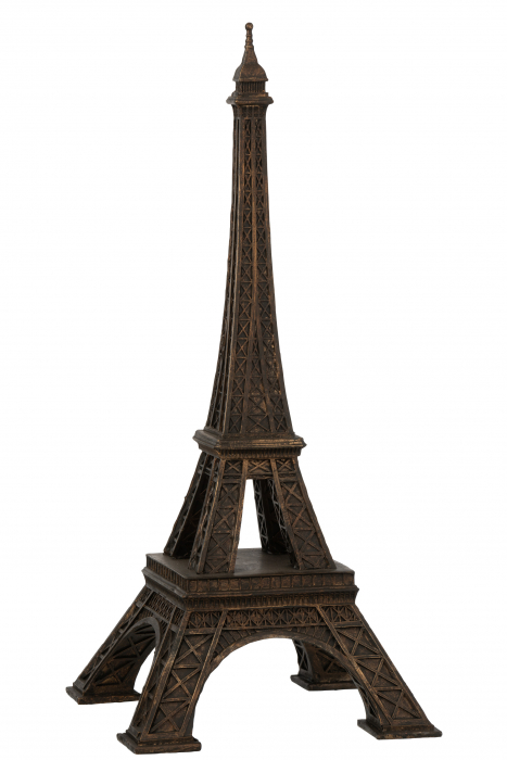 Decoratiune Eiffel Tower, Compozit, Bronz, 24x24x53 cm