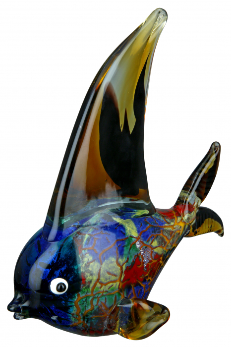 Decoratiune Fish Mondo, Sticla, Multicolor, 21x27x11 cm [2]