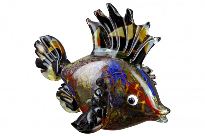 Decoratiune Fish Mondo, Sticla, Multicolor, 24x17x18 cm [2]