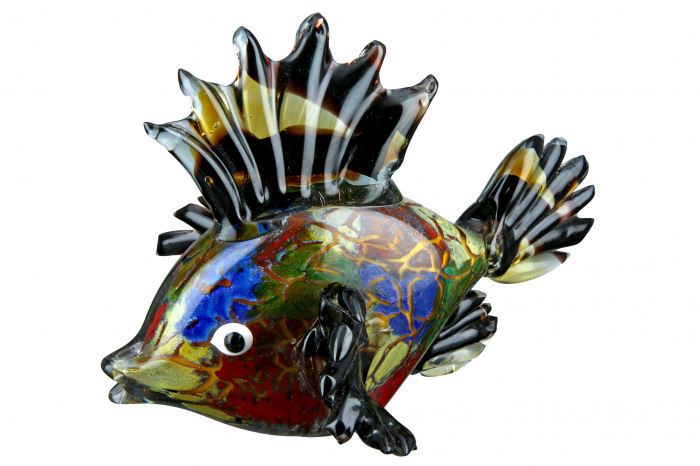Decoratiune Fish Mondo, Sticla, Multicolor, 24x17x18 cm [3]