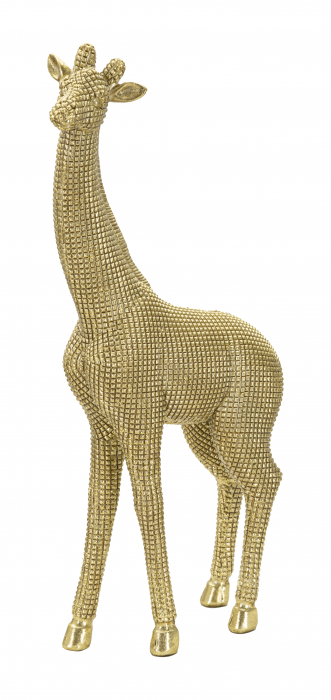 Decoratiune Giraffe, Rasina, Auriu, 40x19.8x8 cm [2]