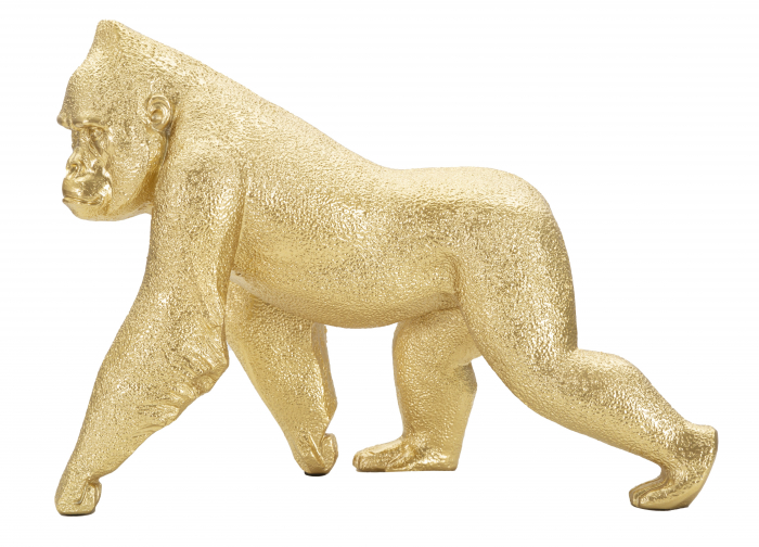 Decoratiune Gorrilla, Rasina, Auriu, 21.8x29.7x11.5 cm [6]