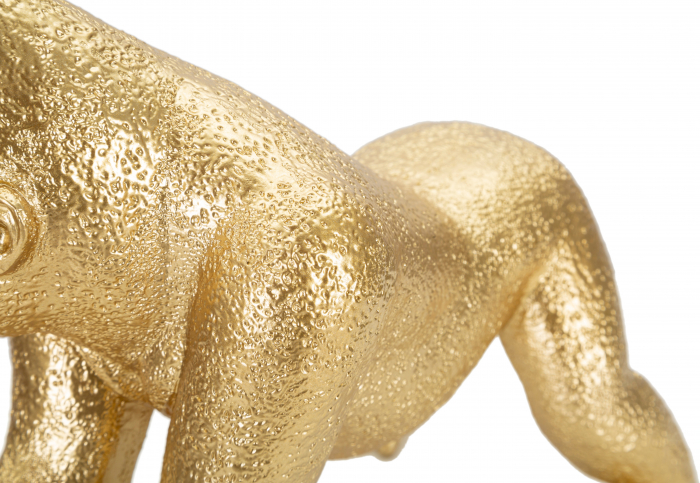 Decoratiune Gorrilla, Rasina, Auriu, 22.8x24.3x13.9 cm [2]