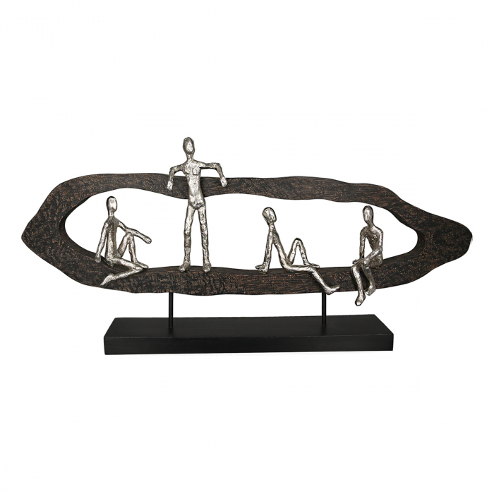Decoratiune Hang Out, Aluminiu/Lemn, Multicolor, 75x35x10 cm [7]