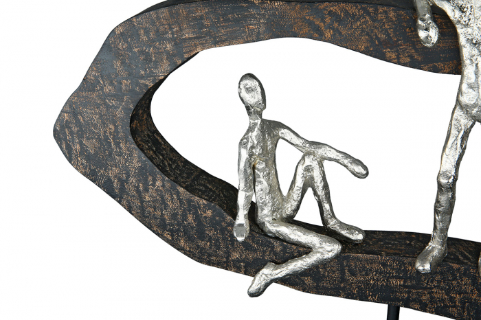 Decoratiune Hang Out, Aluminiu/Lemn, Multicolor, 75x35x10 cm [6]