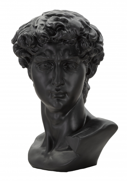 Decoratiune Head, Rasina, Negru, 60x44x35.5 cm [6]