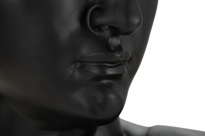 Decoratiune Head, Rasina, Negru, 60x44x35.5 cm [3]